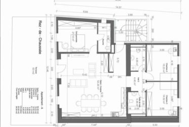 Immeuble neuf composé de trois appartements contemporains