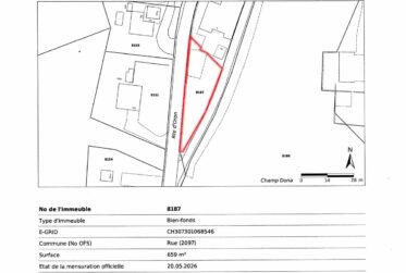 Parcelles en zone village de 2'643 m2 avec potentiel de valorisation