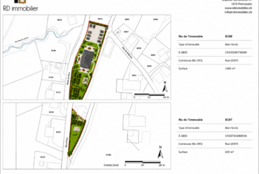 Parcelles en zone village de 2'643 m2 avec potentiel de valorisation